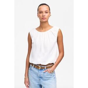 Madewell | NWT Bubble Tee White Sleeveless Top | Sz M
